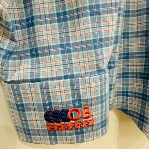 Peter Millar Stretch Silver Label Long Sleeve Button Down Shirt Blue Plaid XL - Picture 8 of 8